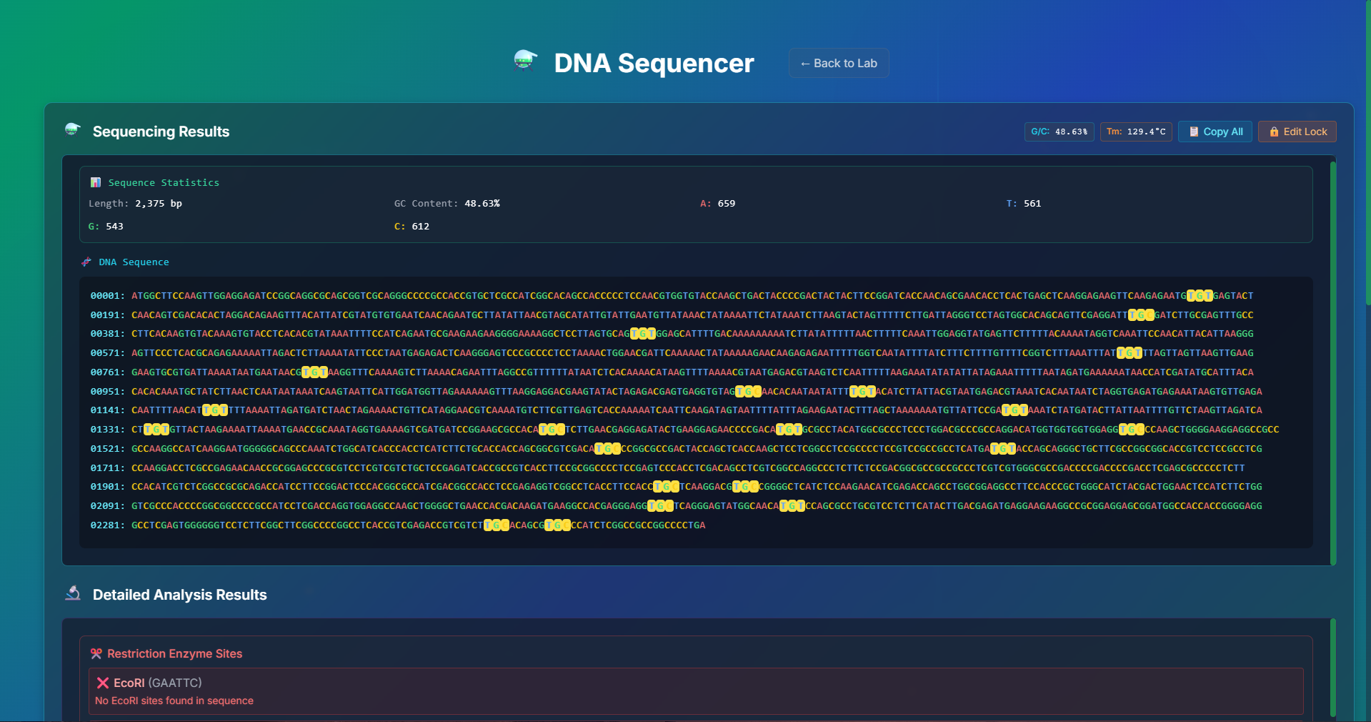 AfexCore Main Interface
